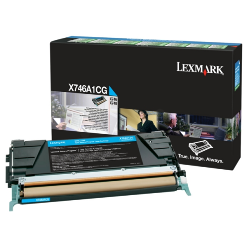 ORIGINAL LEXMARK X746A1CG Tonerkartusche cyan return program 7.000 Seiten