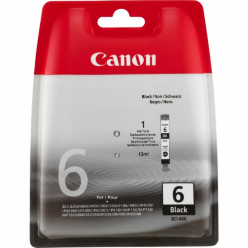 ORIGINAL CANON BCI6BK Tintenpatrone schwarz 210 Seiten, 13,00 ml (4705 A 002)