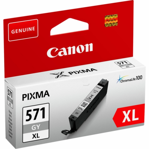 ORIGINAL CANON CLI571GYXL Tintenpatrone grau High-Capacity 3.350 Seiten, 11,00 ml (0335 C 001)