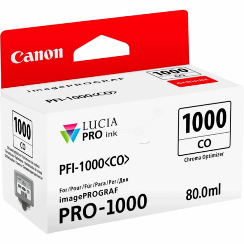 ORIGINAL CANON PFI1000CO Tintenpatrone Chroma optimizer 680 Seiten, 80,00 ml (0556 C 001)