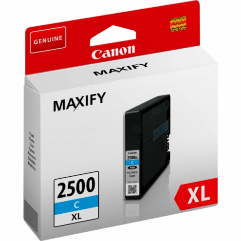 ORIGINAL CANON PGI2500XLC Tintenpatrone cyan 1.755 Seiten, 19,30 ml (9265 B 001)