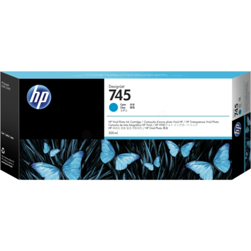 ORIGINAL HP 745 Tintenpatrone cyan 300,00 ml (F9K03A)