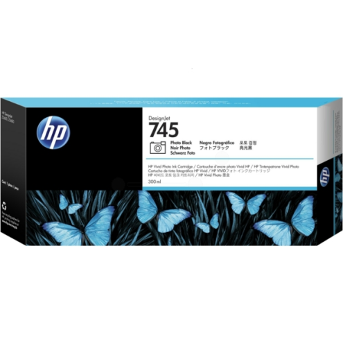 ORIGINAL HP 745 Tintenpatrone schwarz hell 300,00 ml (F9K04A)