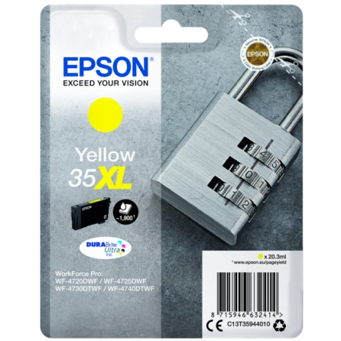 ORIGINAL EPSON 35XL Tintenpatrone gelb High-Capacity 1.900 Seiten, 20,30 ml (C 13 T 35944010)