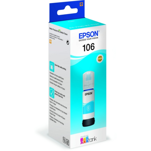 ORIGINAL EPSON 106 Tintenflasche cyan 5.000 Seiten, 70,00 ml (C 13 T 00R240)