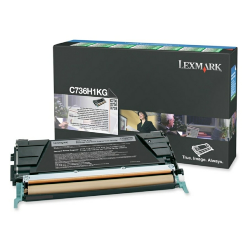 ORIGINAL LEXMARK C736H1KG Toner-Kit schwarz return program 12.000 Seiten
