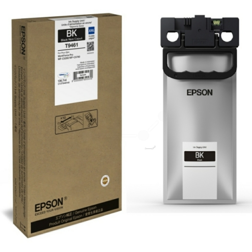 ORIGINAL EPSON T9461 Tintenpatrone schwarz extra High-Capacity 10.000 Seiten, 136,70 ml (C 13 T 946140)