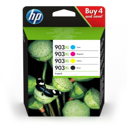 ORIGINAL HP 903XL Tintenpatrone MultiPack Bk,C,M,Y High-Capacity 21,5ml + 3x9,5ml (3HZ51AE)