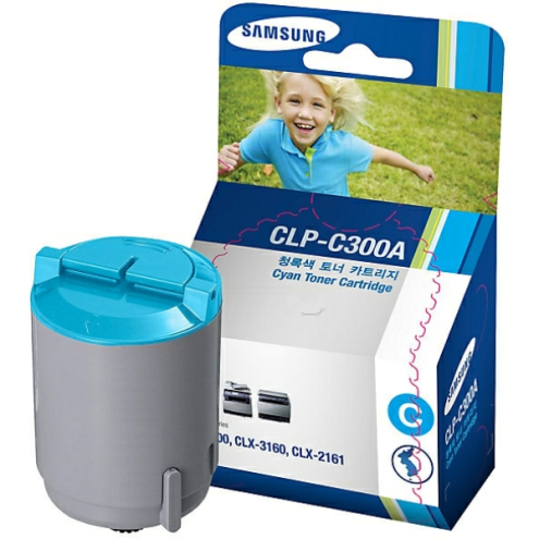 ORIGINAL SAMSUNG CLPC300AELS Toner cyan 1.000 Seiten/5%