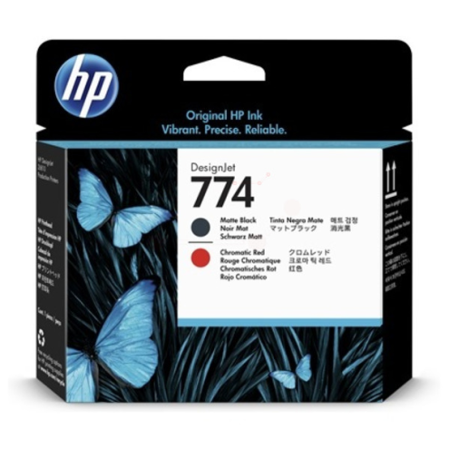ORIGINAL HP 774 Druckkopf schwarz matt /chromatic rot (P2V97A)