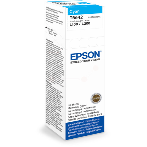 ORIGINAL EPSON T6642 Tintenflasche cyan 6.500 Seiten, 70,00 ml (C 13 T 66424A)