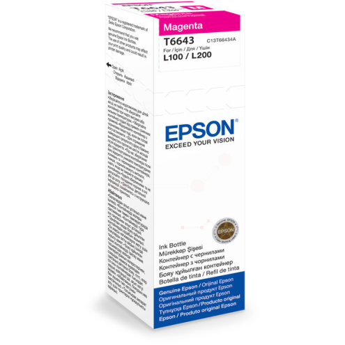 ORIGINAL EPSON T6643 Tintenflasche magenta 6.500 Seiten, 70,00 ml (C 13 T 66434A)