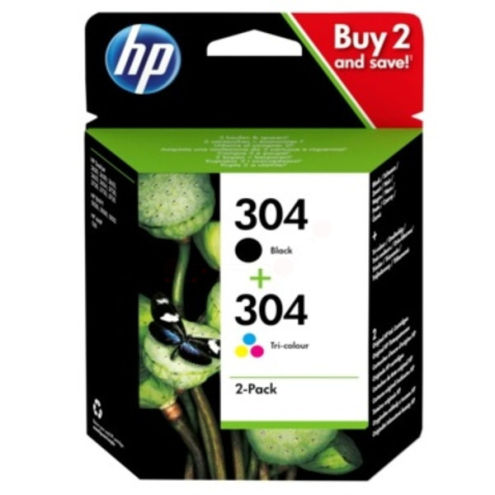 ORIGINAL HP 304 Druckkopfpatrone Multipack schwarz + color 100 pg + 120 pg (3JB05AE)