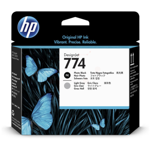ORIGINAL HP 774 Druckkopf schwarz matt / cyan (P2W01A)