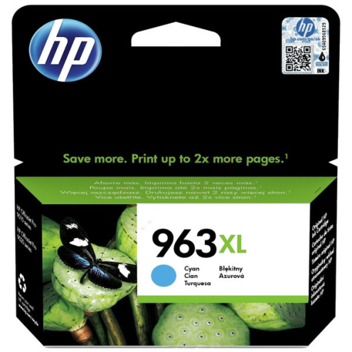 ORIGINAL HP 963XL Tintenpatrone cyan High-Capacity 1.600 Seiten, 22,77 ml (3JA27AE)