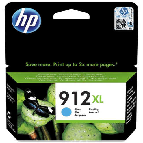 ORIGINAL HP 912XL Tintenpatrone cyan High-Capacity 825 Seiten, 9,90 ml (3YL81AE)