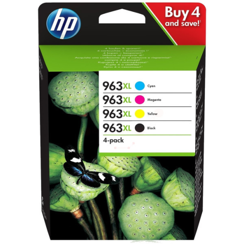 ORIGINAL HP 963XL Tintenpatrone MultiPack Bk,C,M,Y High-Capacity 2000pg + 3x1600pg (3YP35AE)