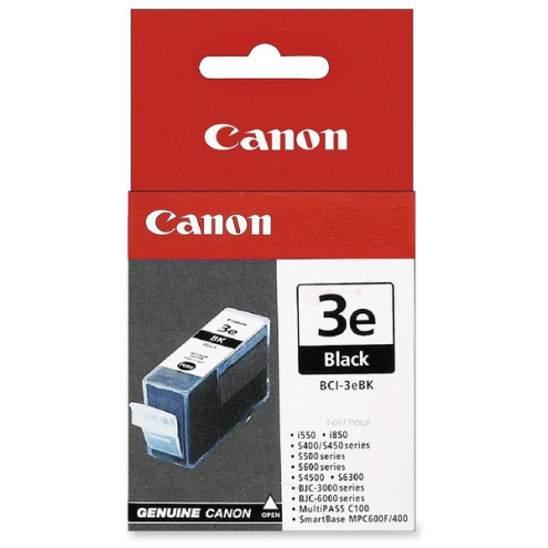 ORIGINAL CANON BCI3EBK Tintenpatrone schwarz 500 Seiten, 27,00 ml (4479 A 002)