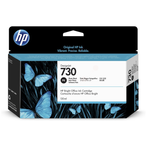 ORIGINAL HP 730 Tintenpatrone schwarz foto 130,00 ml (P2V67A)