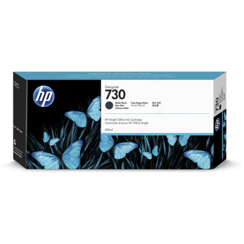 ORIGINAL HP 730 Tintenpatrone schwarz matt 300,00 ml (P2V71A)