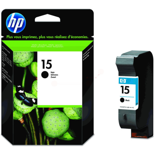ORIGINAL HP 15 Druckkopfpatrone schwarz 500 Seiten, 25,00 ml (C 6615 DE)