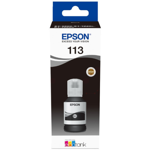 ORIGINAL EPSON 113 Tintenflasche schwarz 7.500 Seiten, 127,00 ml (C 13 T 06B140)