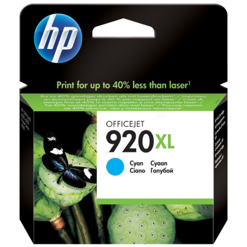 ORIGINAL HP 920XL Tintenpatrone cyan High-Capacity 700 Seiten, 6,00 ml (CD 972 AE)