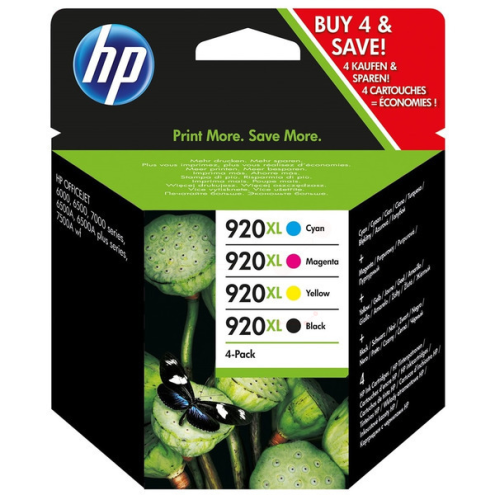 ORIGINAL HP 920XL Tintenpatrone MultiPack Bk,C,M,Y High-Capacity 1200pg + 3x700pg (C2N92AE)