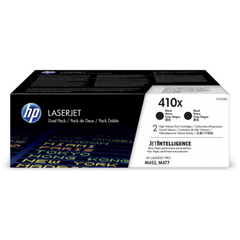 ORIGINAL HP 410X Tonerkartusche schwarz High-Capacity Doppelpack 6.500 Seiten, VE=2 (CF 410 XD)