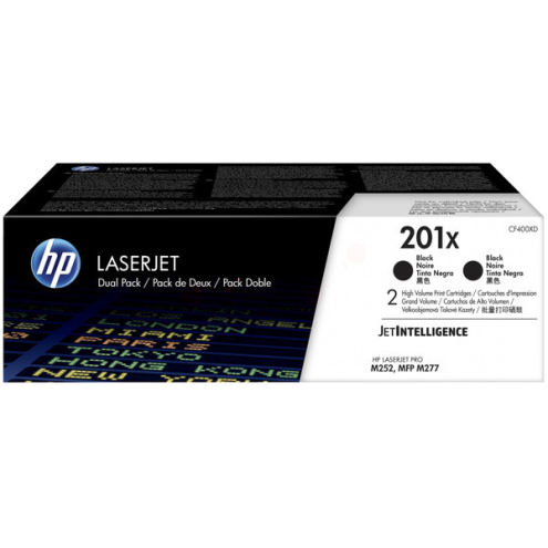 ORIGINAL HP 201X Tonerkartusche schwarz High-Capacity Doppelpack 2.800 Seiten, VE=2 (CF 400 XD)
