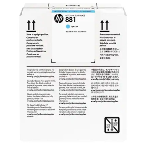 ORIGINAL HP 881 Tintenpatrone cyan hell 5.000,00 ml (CR 335 A)