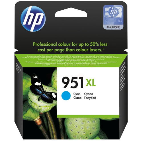 ORIGINAL HP 951XL Tintenpatrone cyan High-Capacity 1.500 Seiten, 24,00 ml (CN 046 AE)