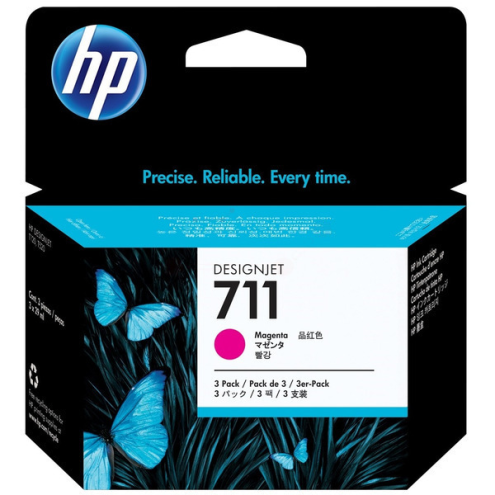 ORIGINAL HP 711 Tintenpatrone magenta 29,00 ml, VE=3 (CZ 135 A)