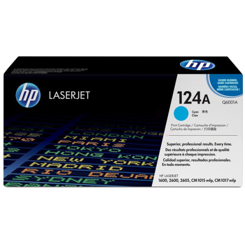 ORIGINAL HP 124A Tonerkartusche cyan 2.000 Seiten/5% (Q 6001 A)