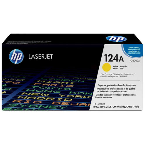 ORIGINAL HP 124A Tonerkartusche gelb 2.000 Seiten/5% (Q 6002 A)