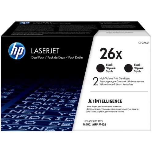 ORIGINAL HP 26X Tonerkartusche High-Capacity Doppelpack 9.000 Seiten, VE=2 (CF 226 XD)