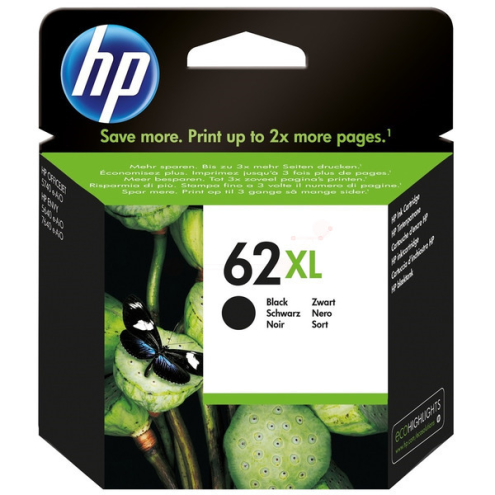 ORIGINAL HP 62XL Druckkopfpatrone schwarz High-Capacity 600 Seiten (C2P05AE)