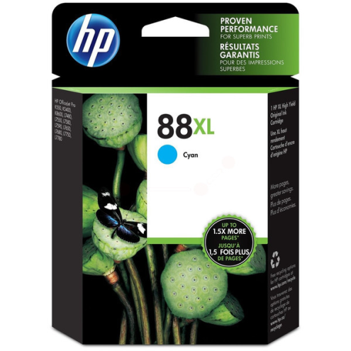 ORIGINAL HP 88XL Tintenpatrone cyan High-Capacity 1.700 Seiten, 17,10 ml (C 9391 AE)